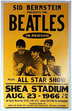 Beatles at Shea Stadium bootleg poster 1966